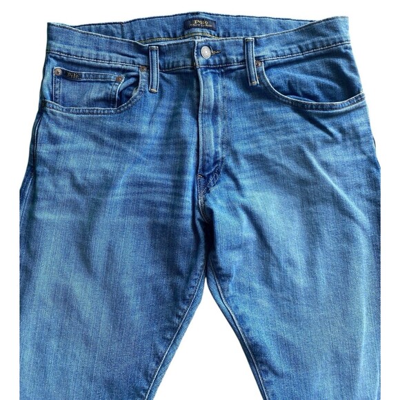Polo Ralph Lauren Men’s Slim Straight Jeans 34x30 Medium Wash Stretch Denim Blue - Picture 2 of 8